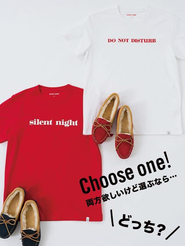 両方欲しいけど選ぶなら…どっち? 〈SLEEPY JONES〉のTシャツ&〈Minnetonka〉とのコラボルームシューズ