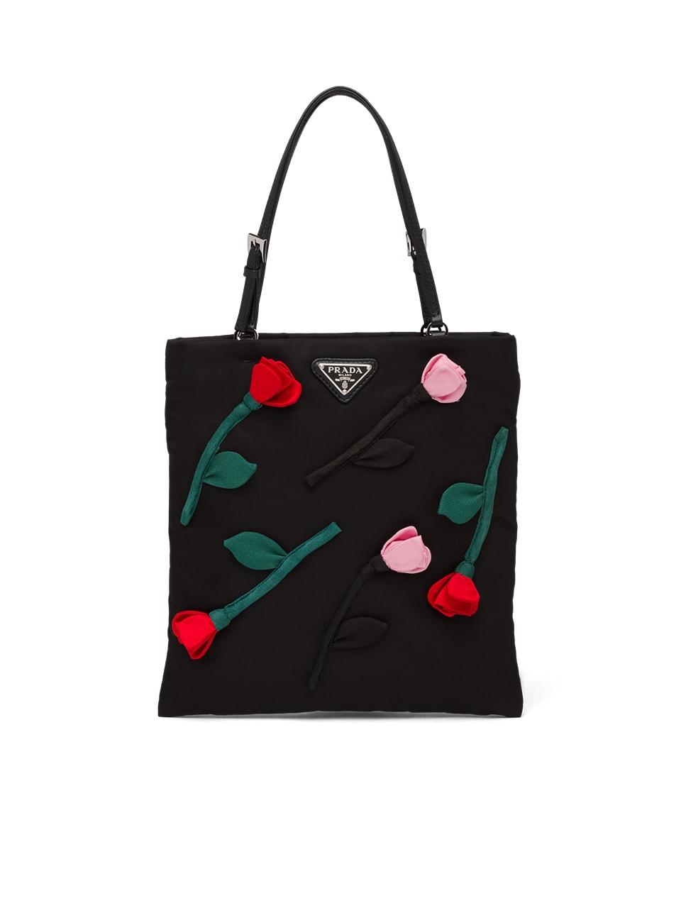 極美品 】 プラダ ショルダーストラップ フラワー 花 レザー バッグ  