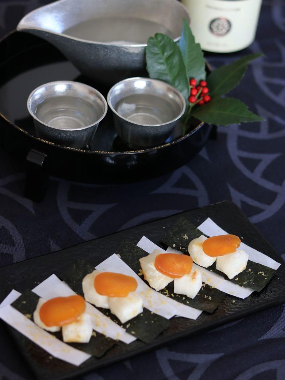 5分めし　お正月　カラスミ　唐墨　餅