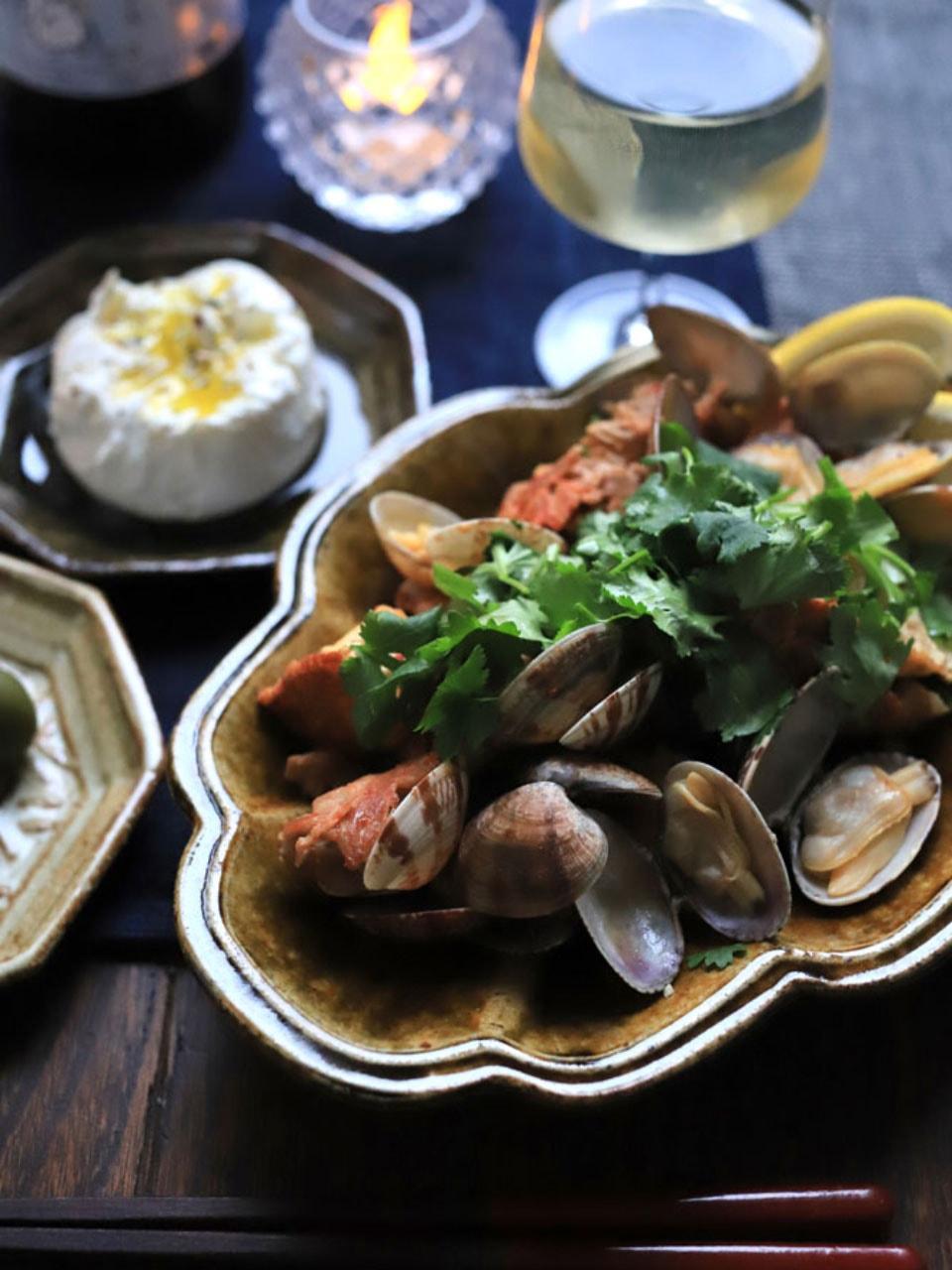 5分めし　白ワイン　豚肉のアレンテージョ