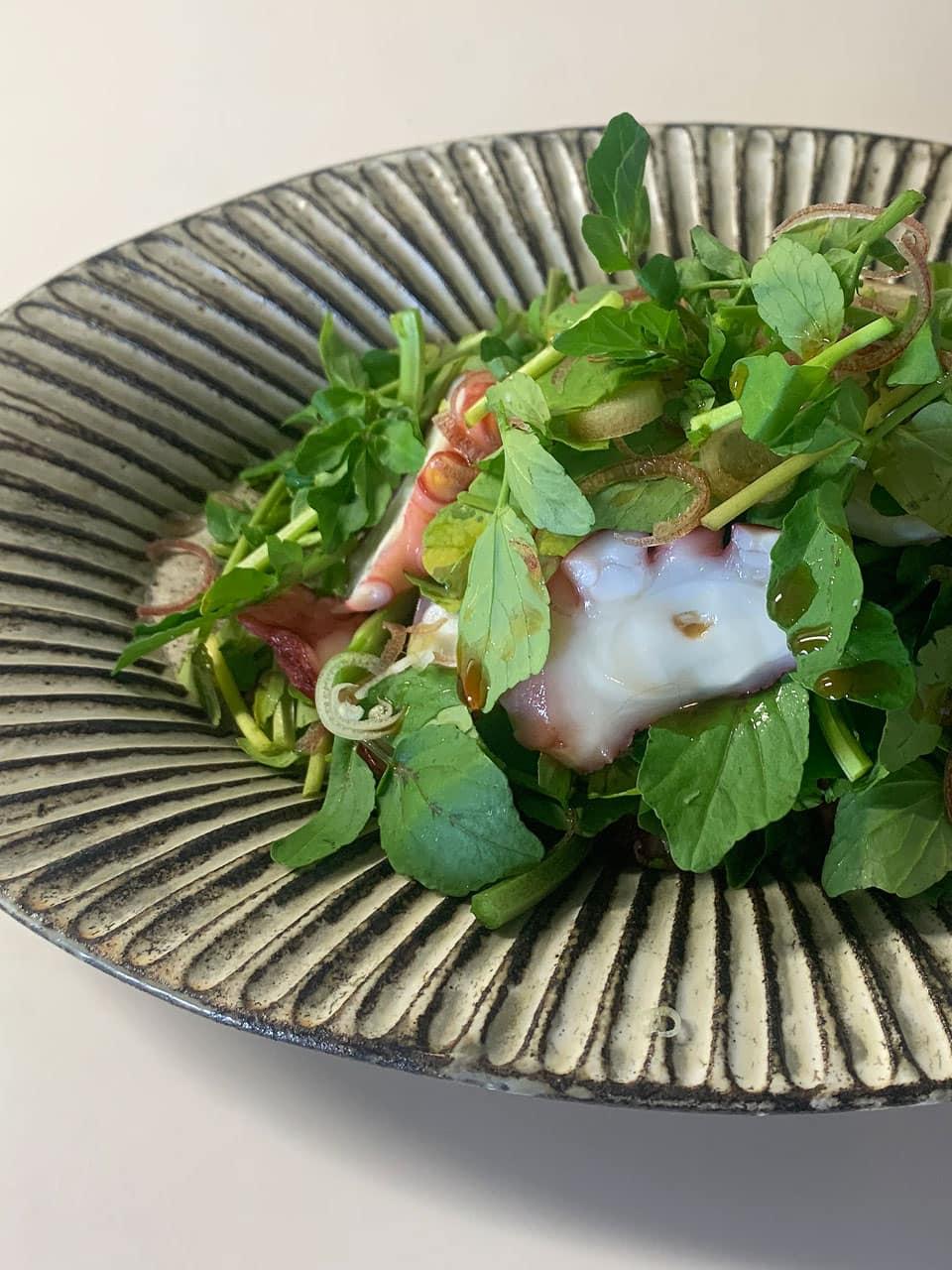 となりの5分メシ vol.27 タコとクレソンのオイルサラダ