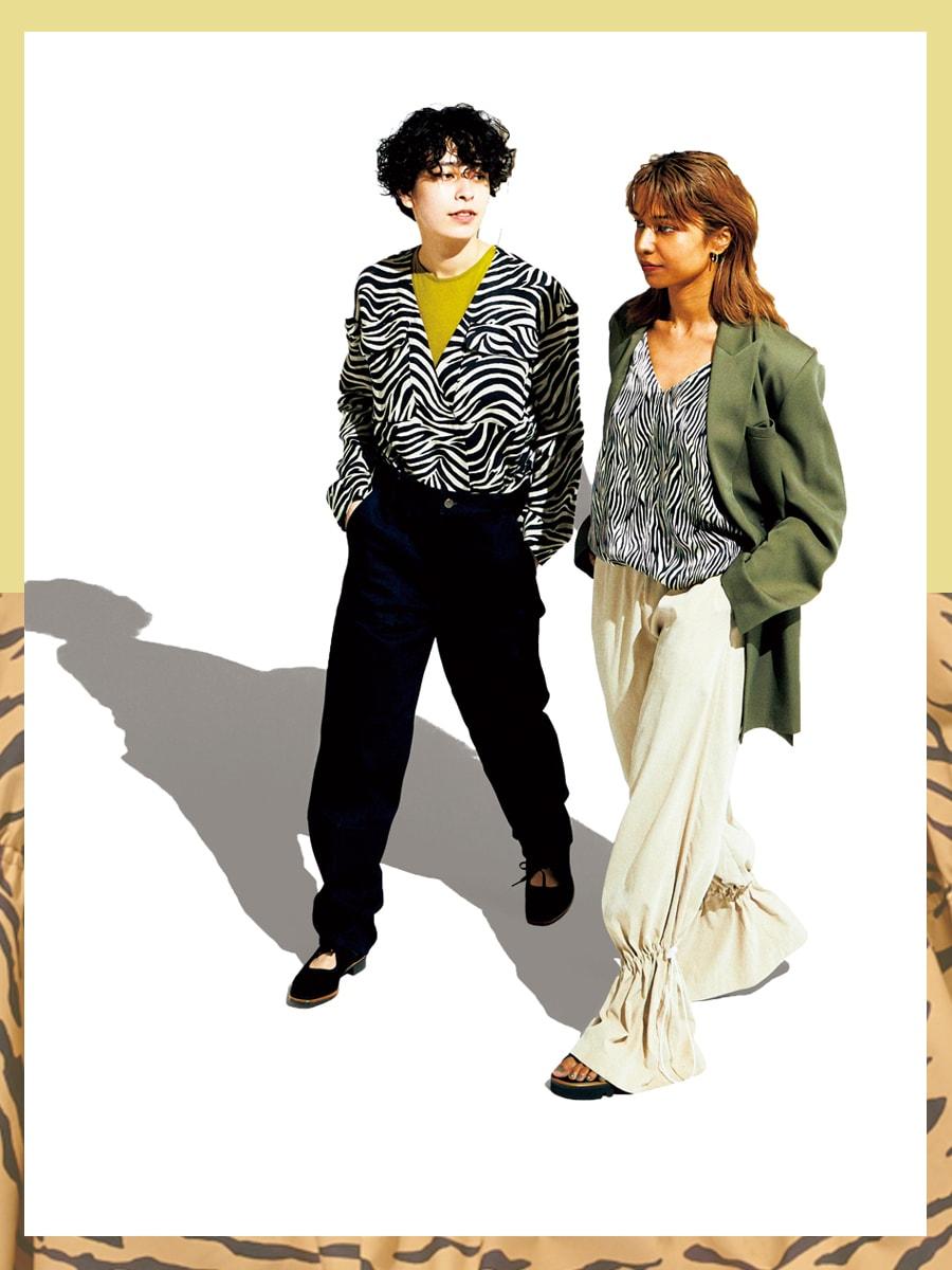 ゼブラ 流行のアイテムのおしゃれなバランス