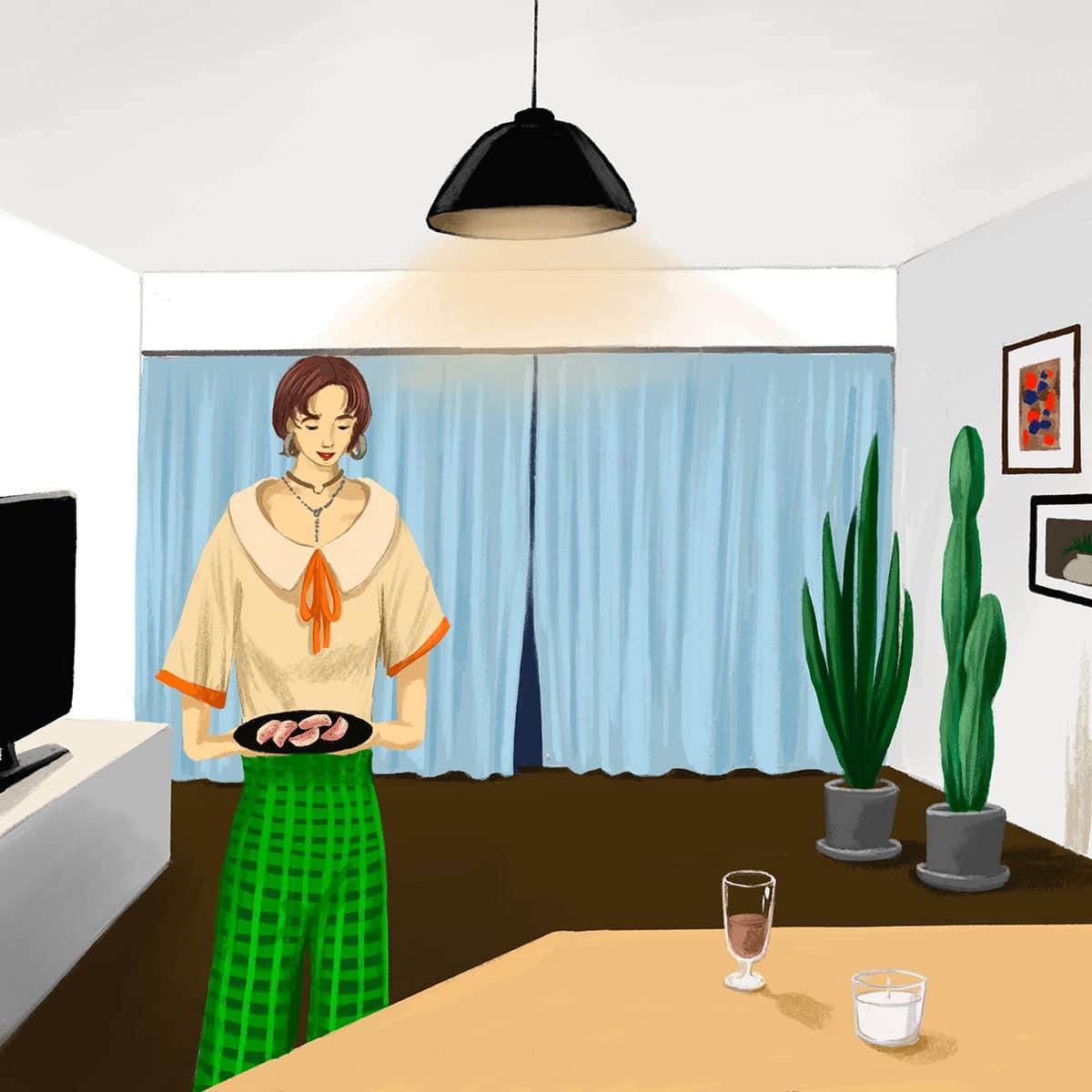 桃のジャスミンマリネ 西村隆ノ介/くらちなつき「22時の冷蔵庫」vol.19