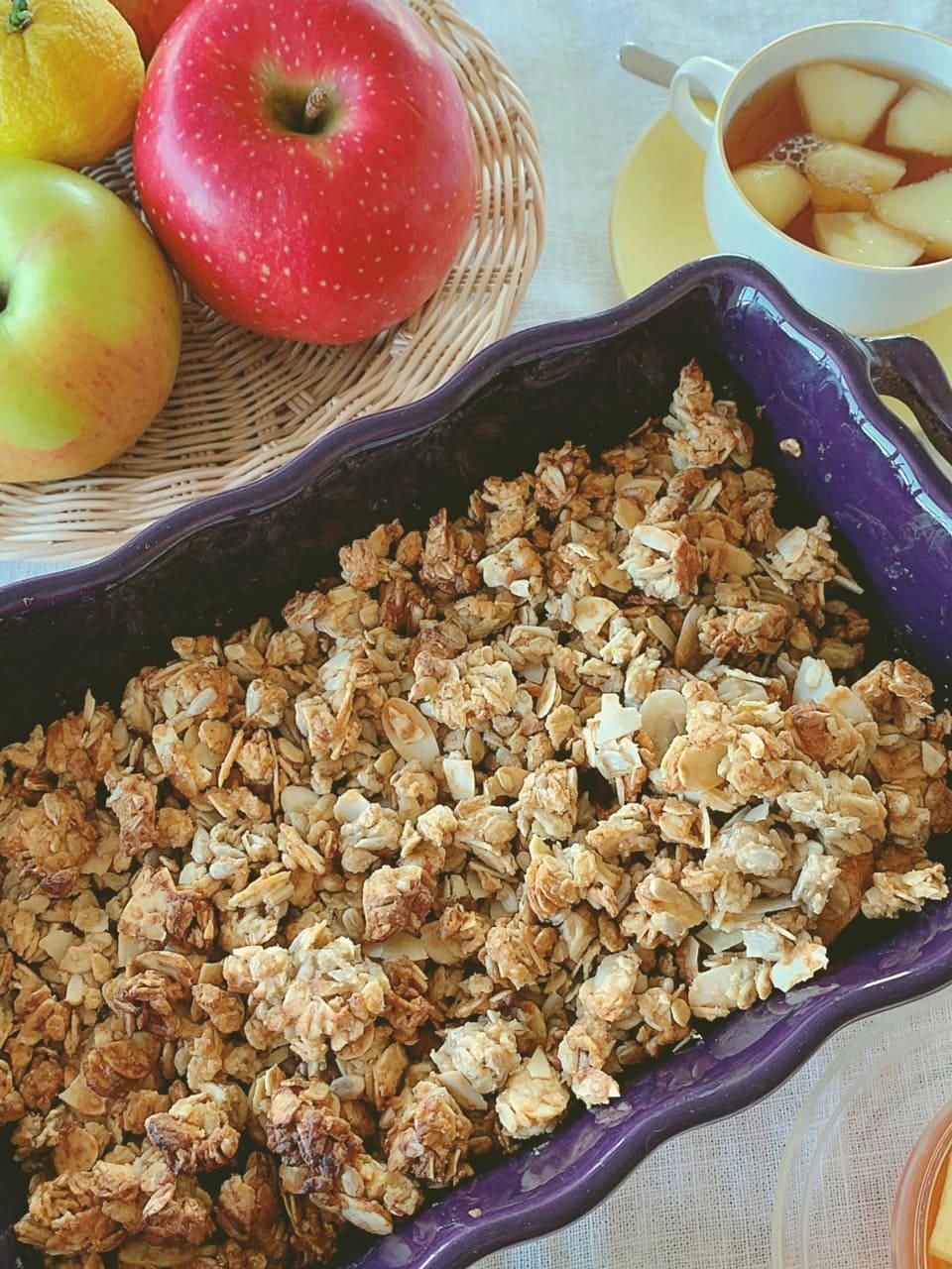 となりの5分メシ vol.45 りんごのグラノーラクランブル