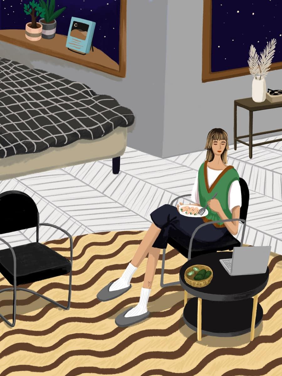 キウイとアボカド、ブルーチーズの生ハムロール 西村隆ノ介/くらちなつき「22時の冷蔵庫」vol.39