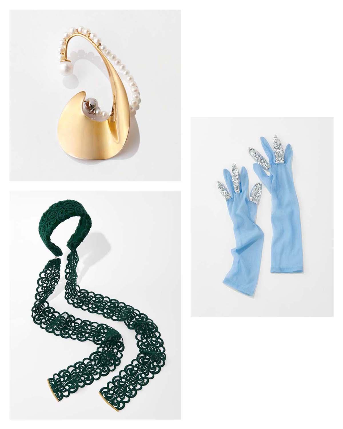 いま選びたいのはフィットするロンググローブ、巨大化するヘッドアクセ&イヤカフ