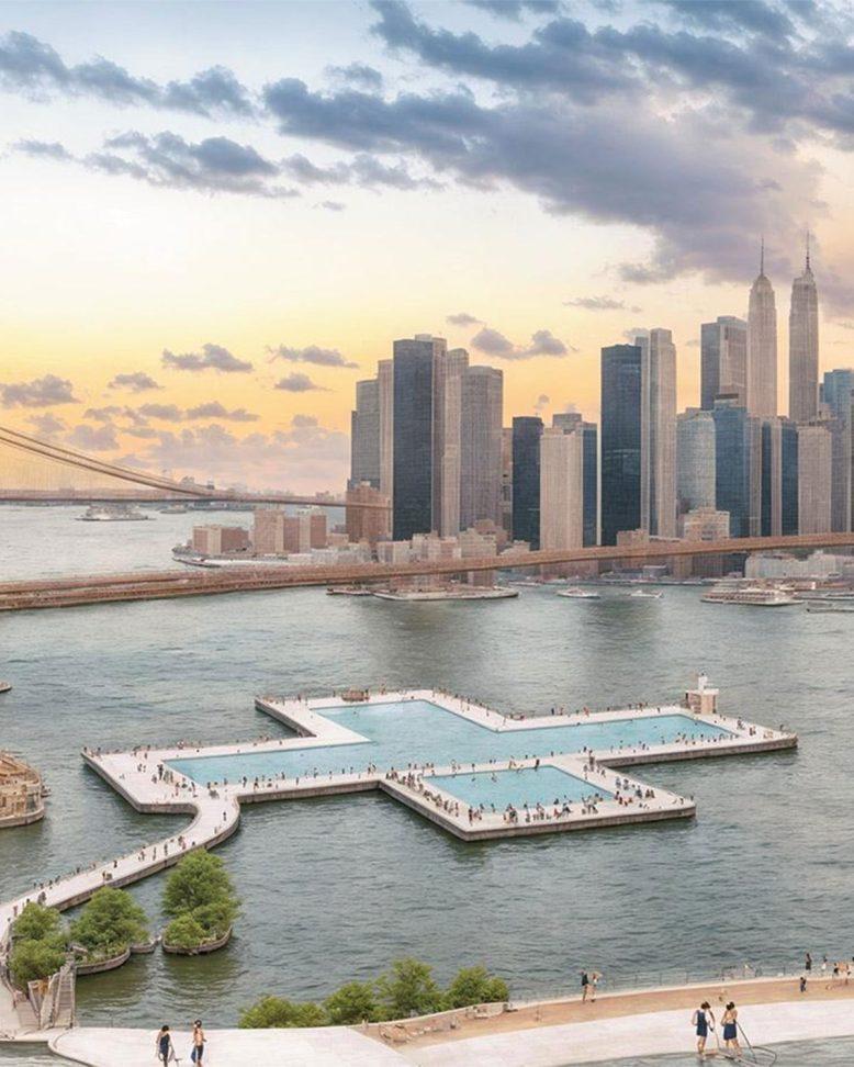 惑星のような観覧車、川に浮かぶプールetc.