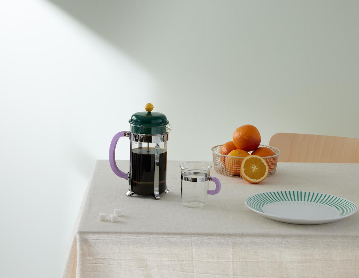 MOMA Bodum コーヒーメーカー 細けれ ブルー マルチ 12カップ用