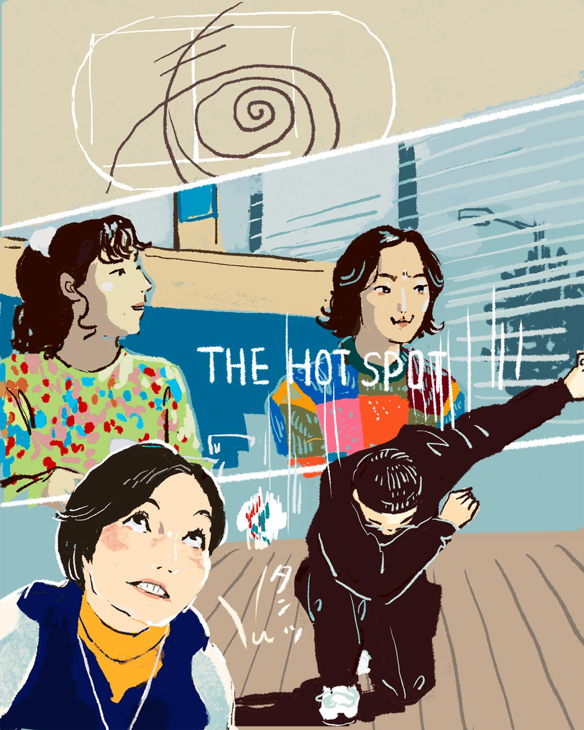 『ホットスポット』3話イメージイラスト/オカヤイヅミ(イラストでも全話振り返ります)