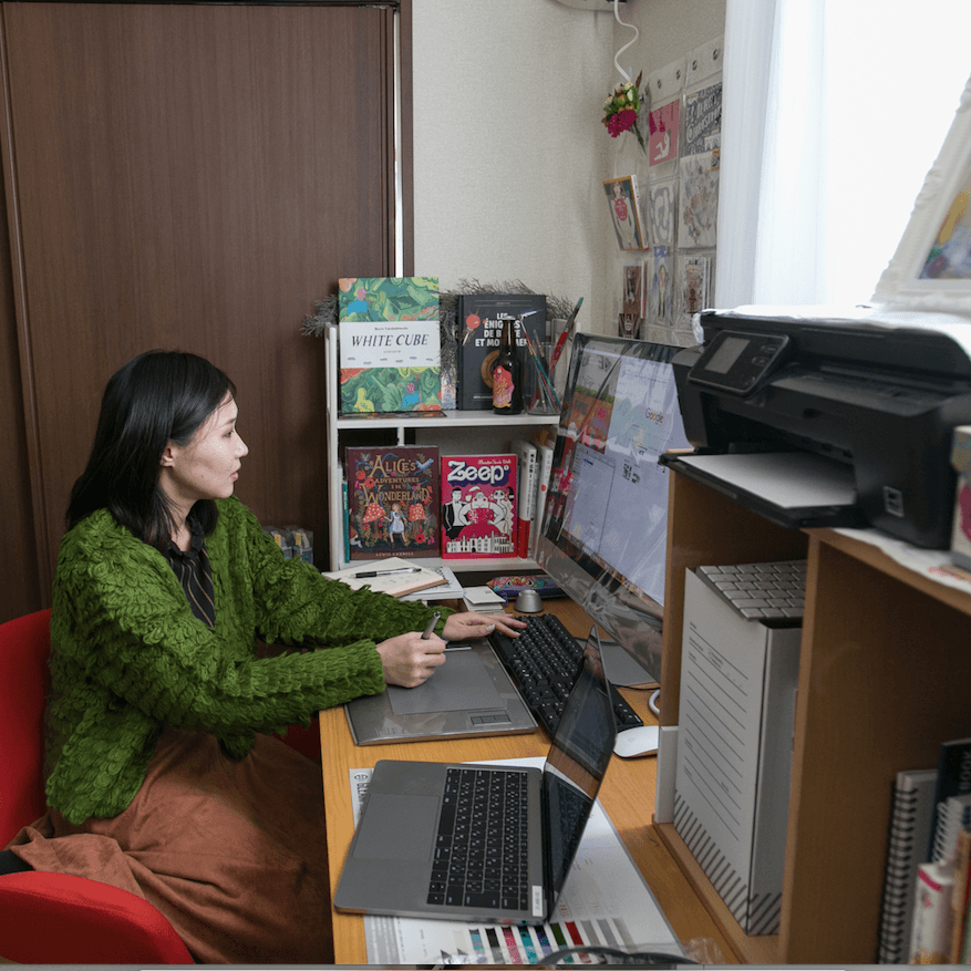 都心から離れてリモートワーク グラフィックデザイナー／片山さんのリアルワークライフ