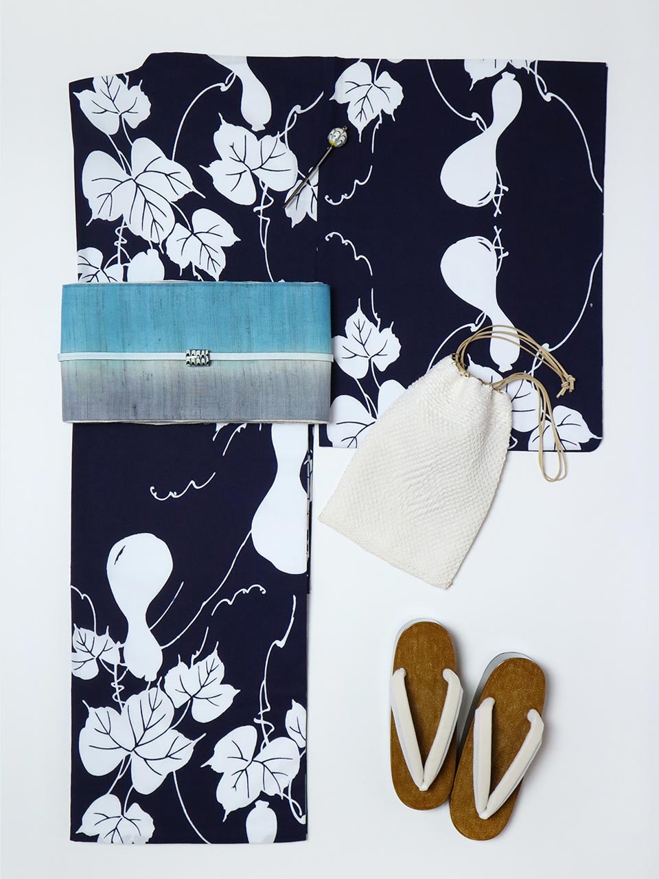 浴衣　ひょうたん柄