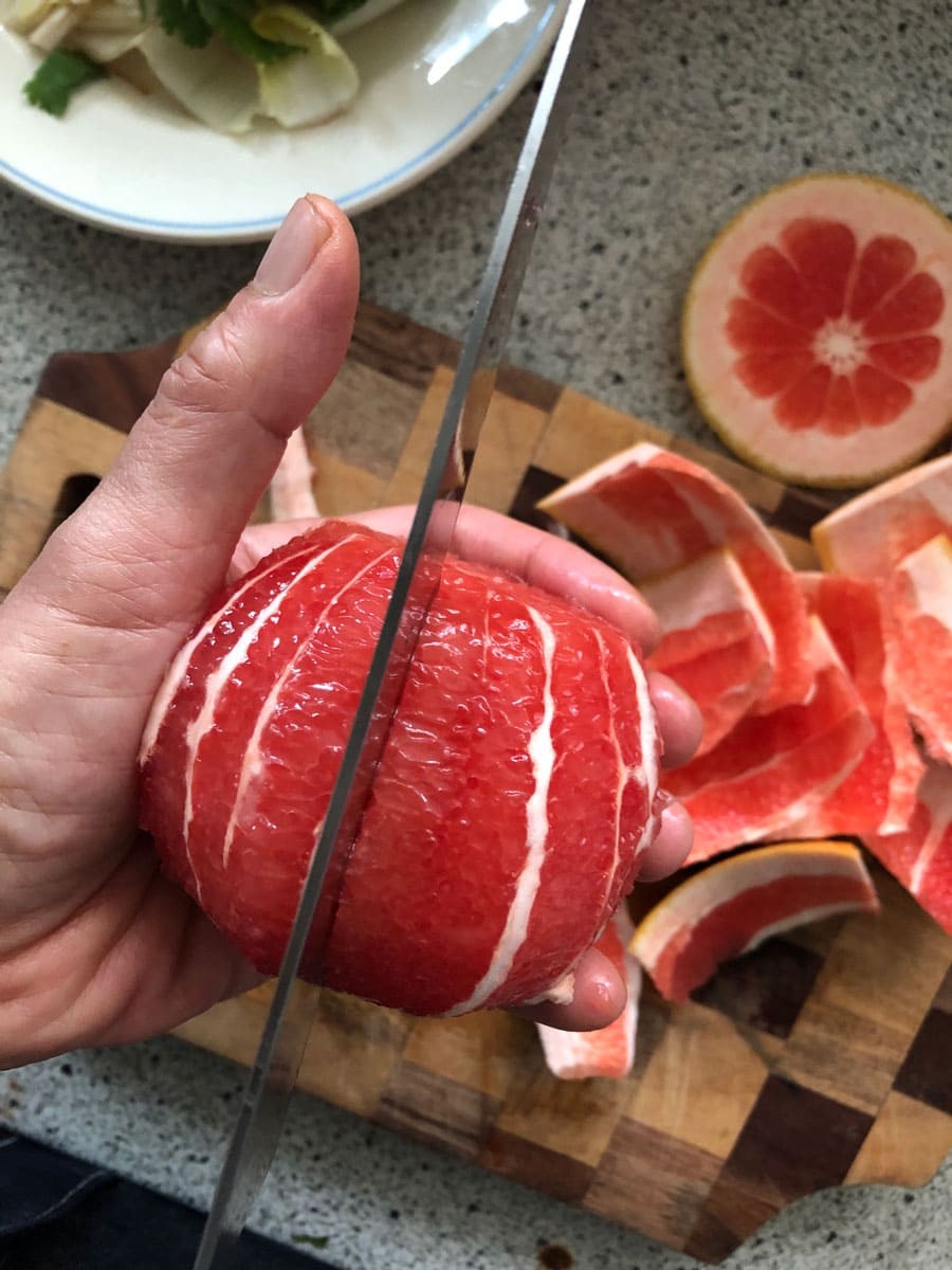 パスタレシピ グレープフルーツに切り込み - Slide:1