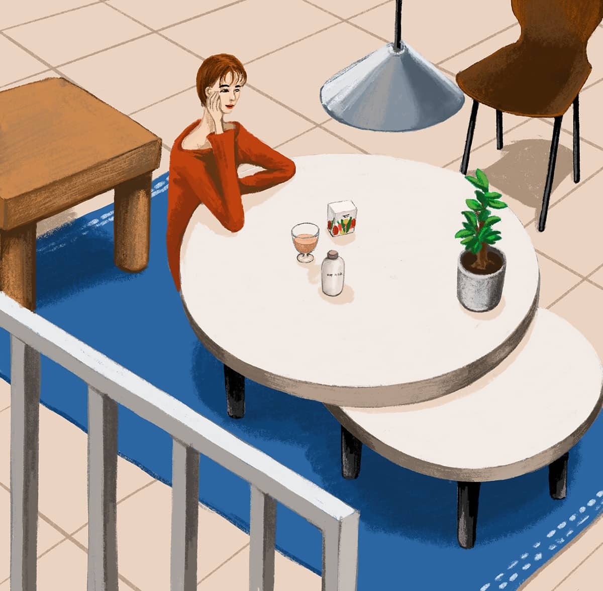 22時の冷蔵庫 イラスト