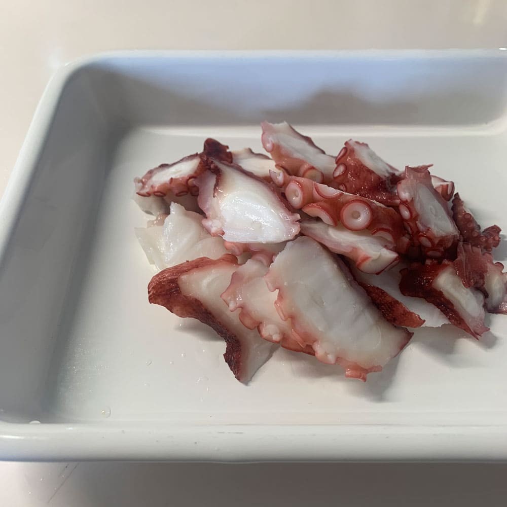 5分めし タコ　クレソン　野菜　ごま油 - Slide:1