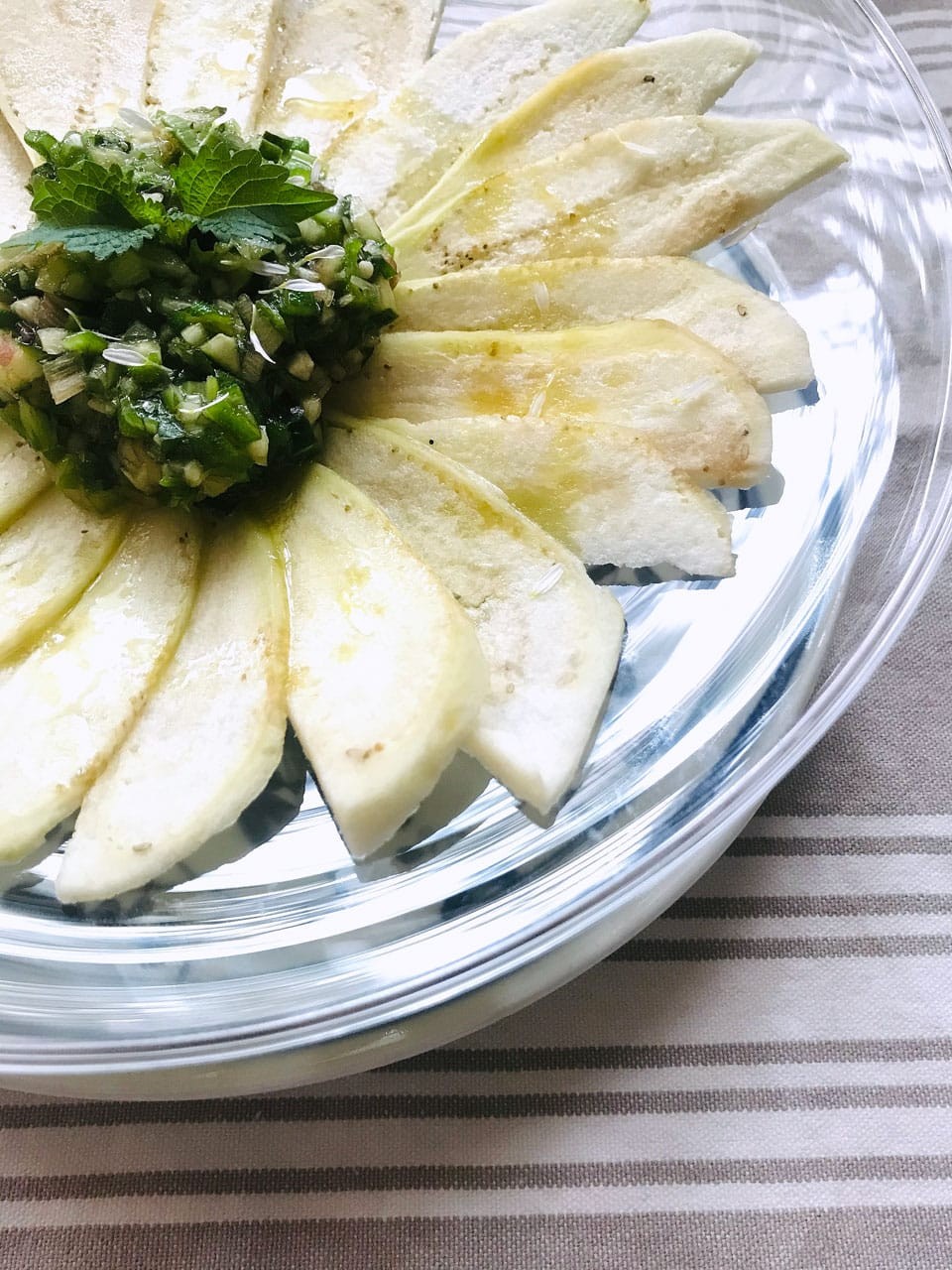 夏レシピ　カルパッチョ　水茄子　夏野菜