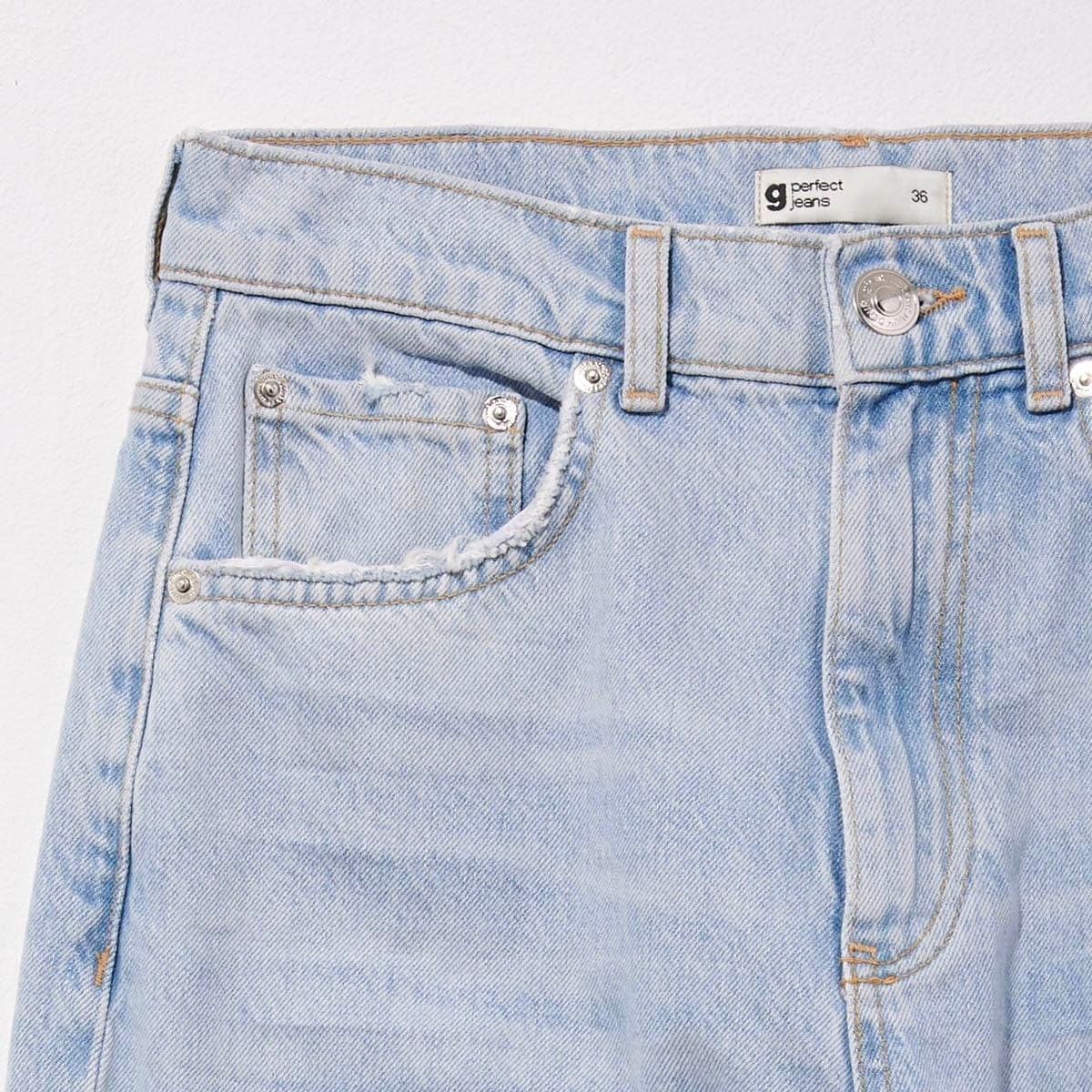 デニム　ダメージ　ジーナ トリコ - Slide:4