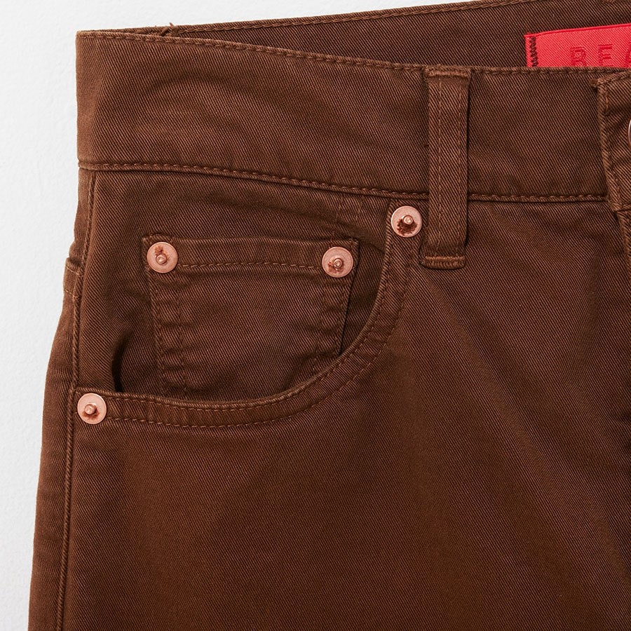 スリット　デニム　茶色 - Slide:4