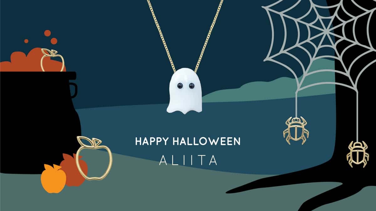 つぶらな瞳のお化けネックレス。〈アリータ〉初のハロウィンピースが 