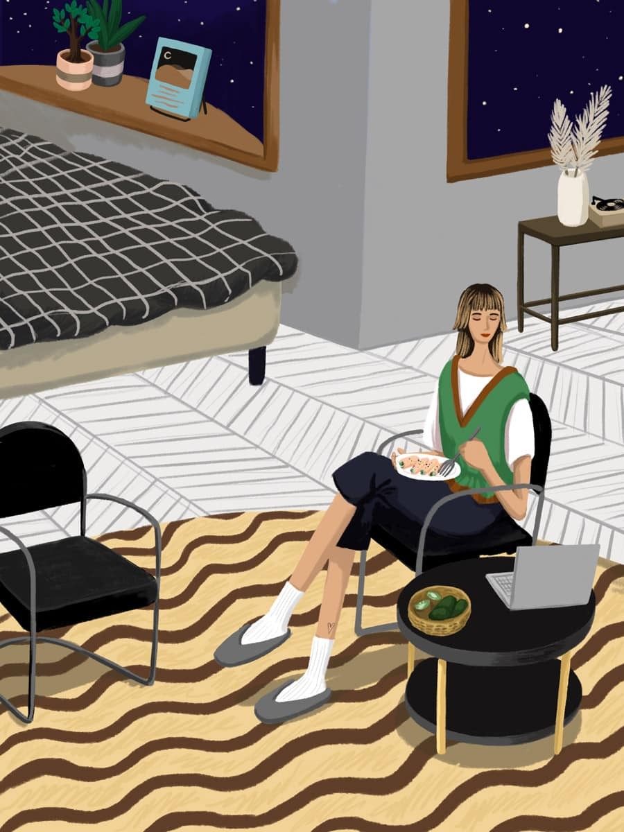 22時の冷蔵庫 キウイとアボカド、ブルーチーズの生ハムロール