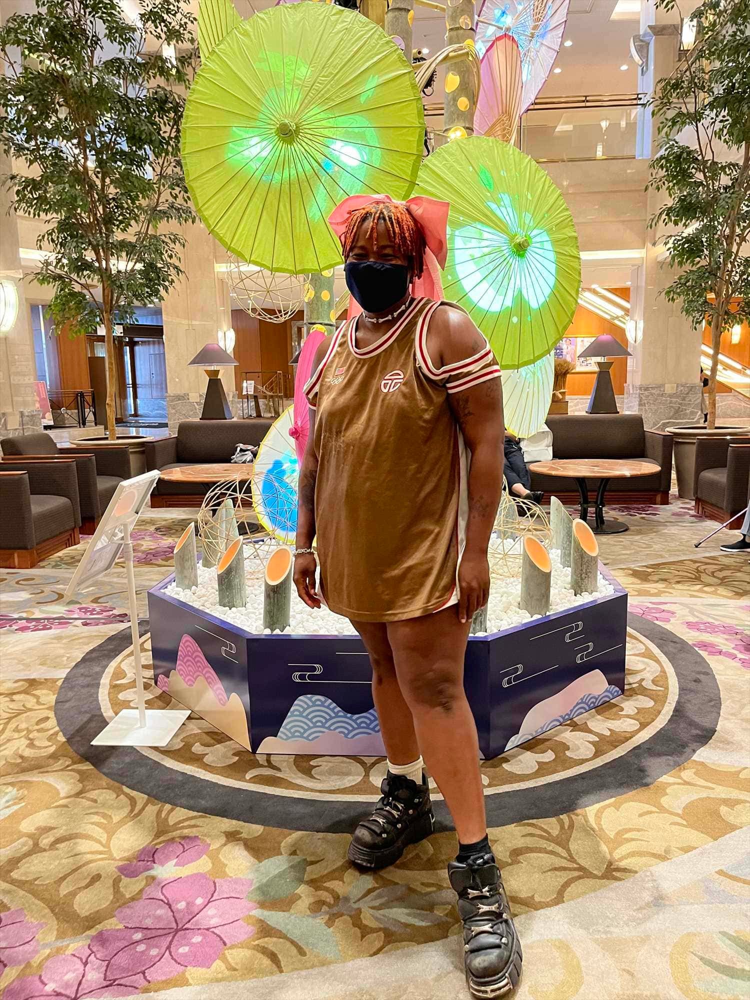 岡山芸術交流2022　プレシャス・オコヨモンの作品展示風景（事務局提供） - Slide:2