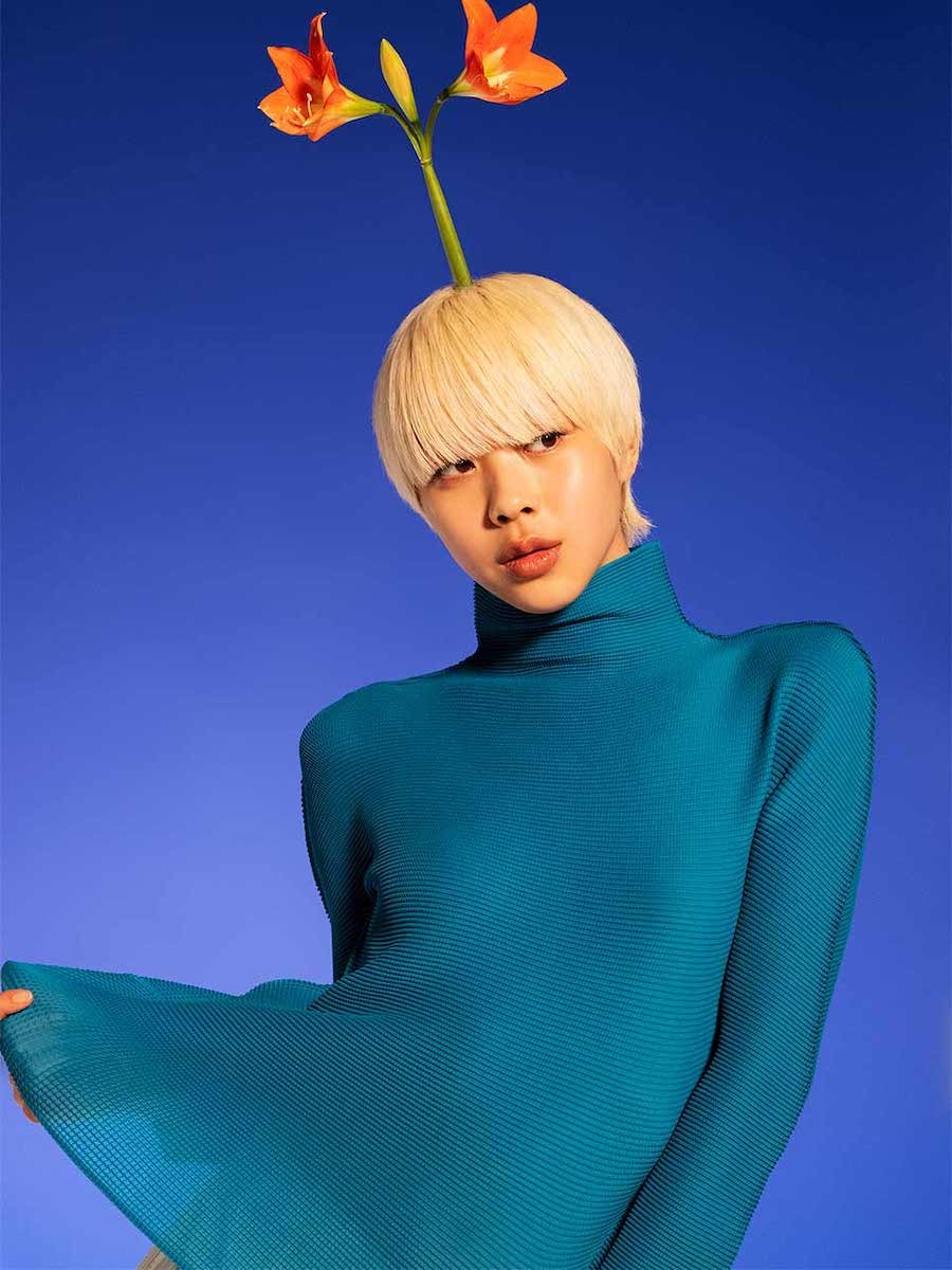 ⭐️meイッセイミヤストレッチプリーツ横尾ミミコラボ猫柄未着用極美品 
