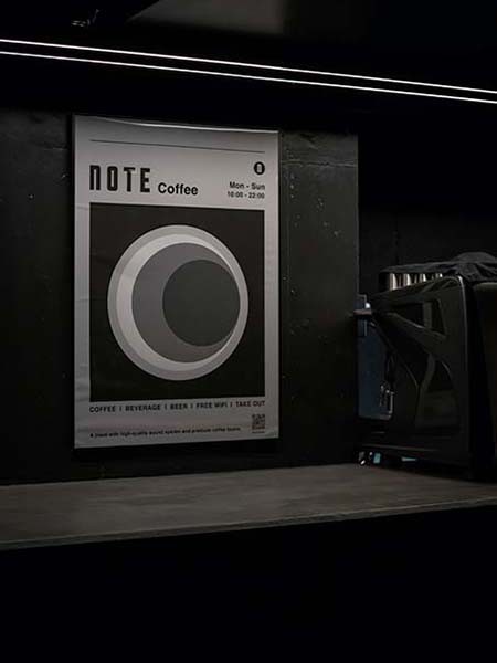 夜カフェも楽しいムーディカフェ2軒 黒白カフェが増えていた② NOTE COFFEE - Slide:2