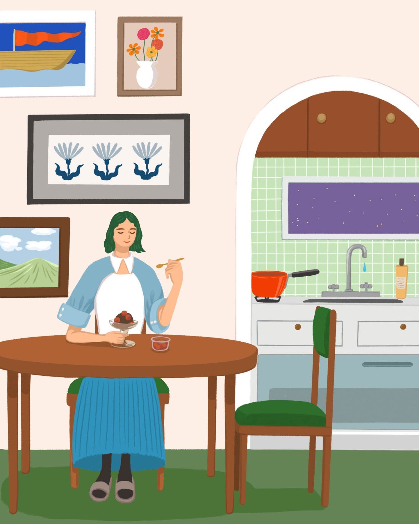 大人のひんやりスイーツ「さくらんぼとローズマリーの赤ワインコンポート」の作り方