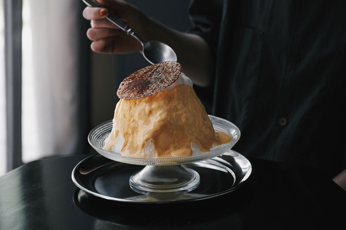 舞台裏　かき氷　プリン