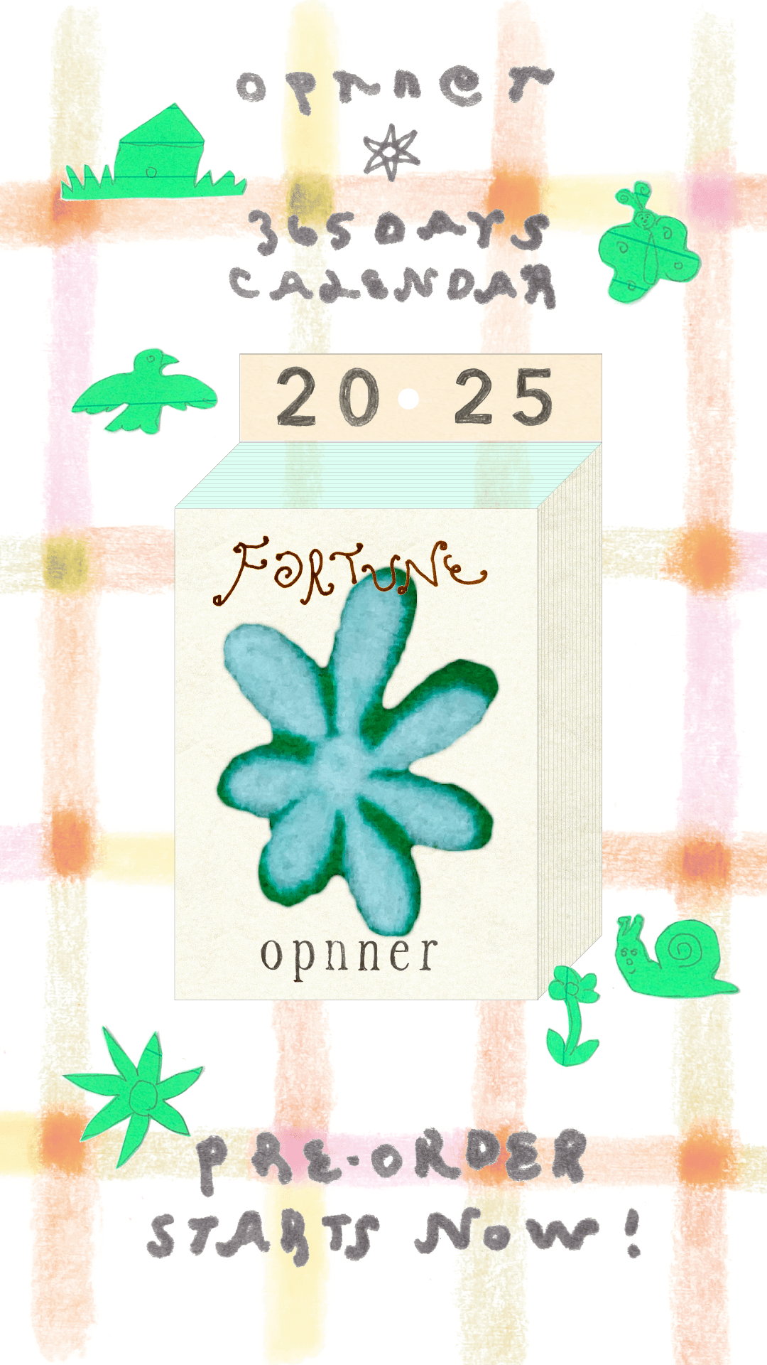 タトゥーブランド〈opnner〉の設立10周年を祝う日めくりカレンダー