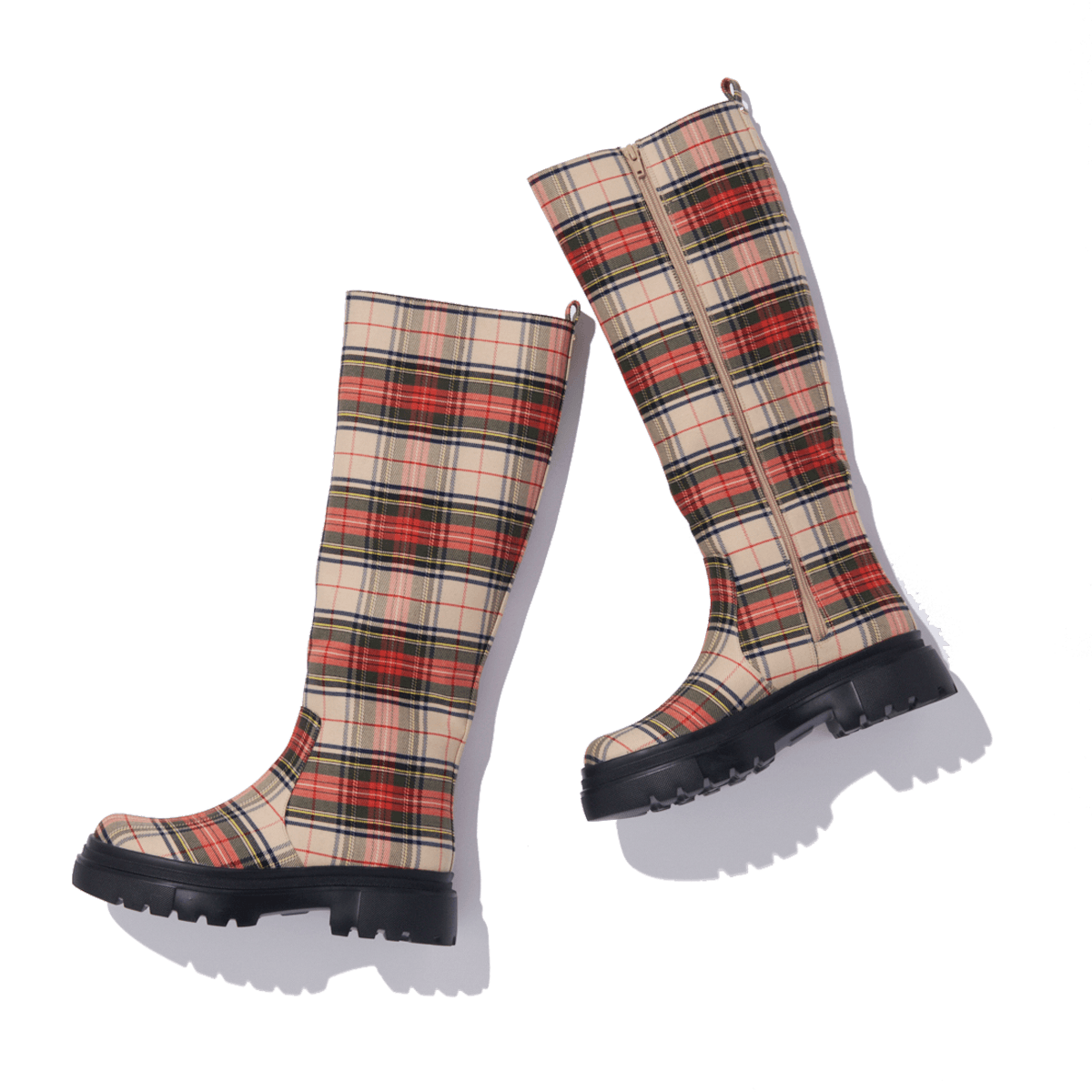 チェック柄ブーツ¥12,100（ル デコレ | ル タロン 公式オンラインストア）