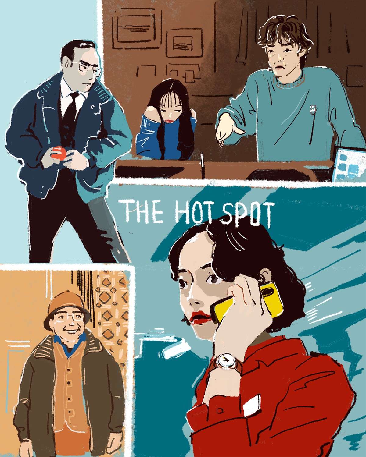 『ホットスポット』4話イメージイラスト/オカヤイヅミ(イラストでも全話振り返ります)