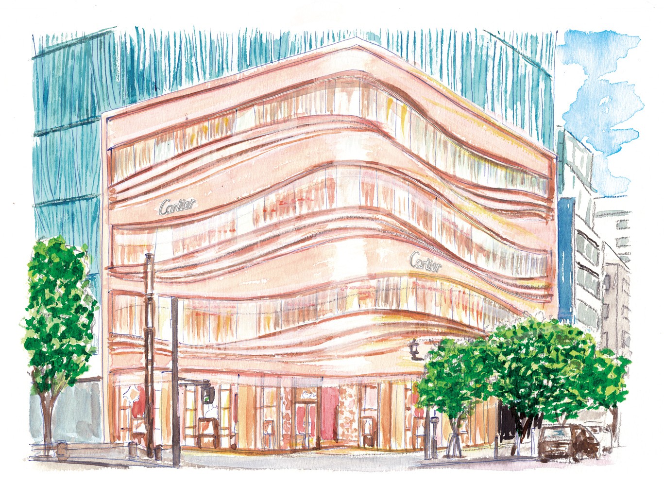 日仏の美意識が出合った空間「カルティエ 銀座4丁目ブティック」