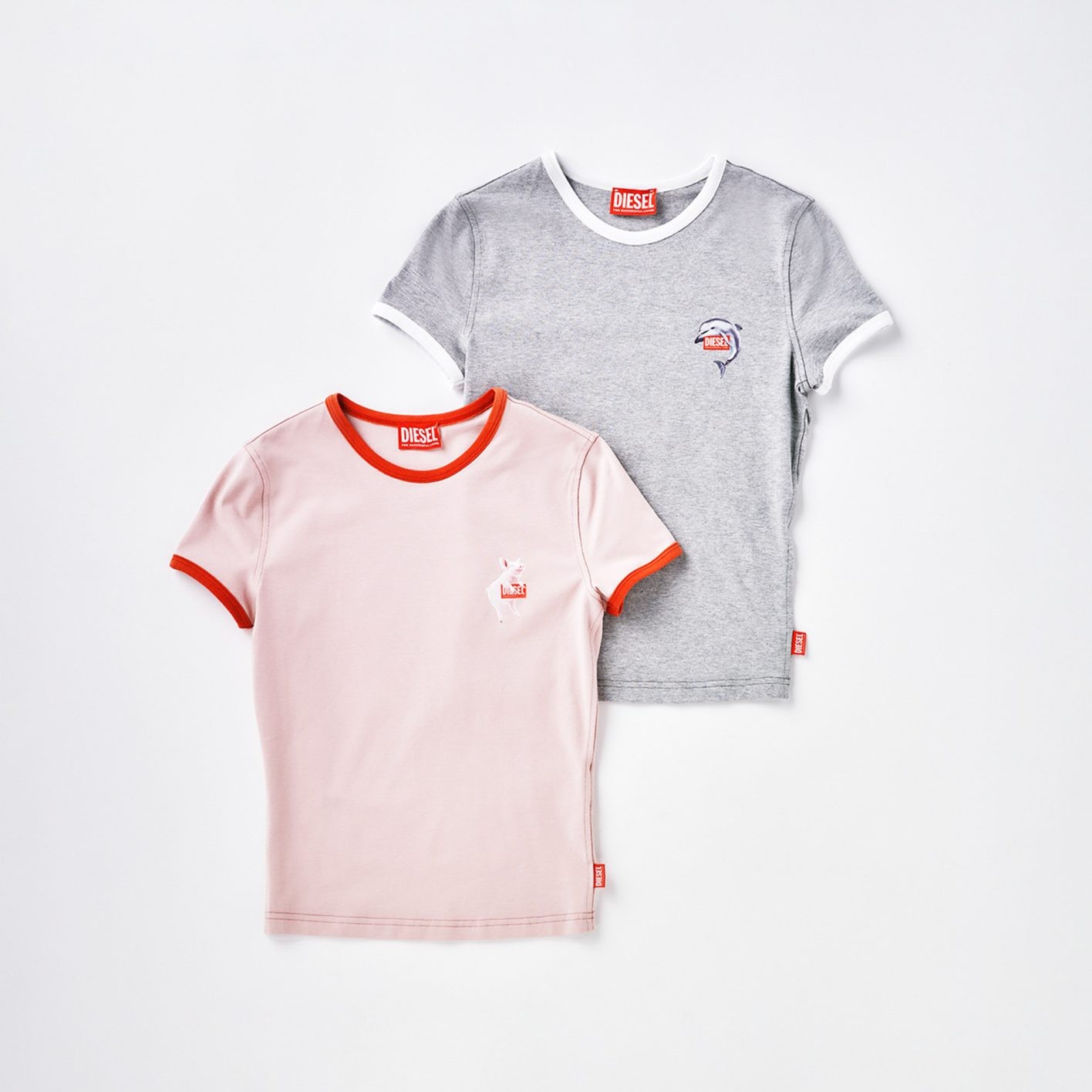 ディーゼル〉のTシャツ。イルカとブタ、どっちがお好き？ | 【GINZA 