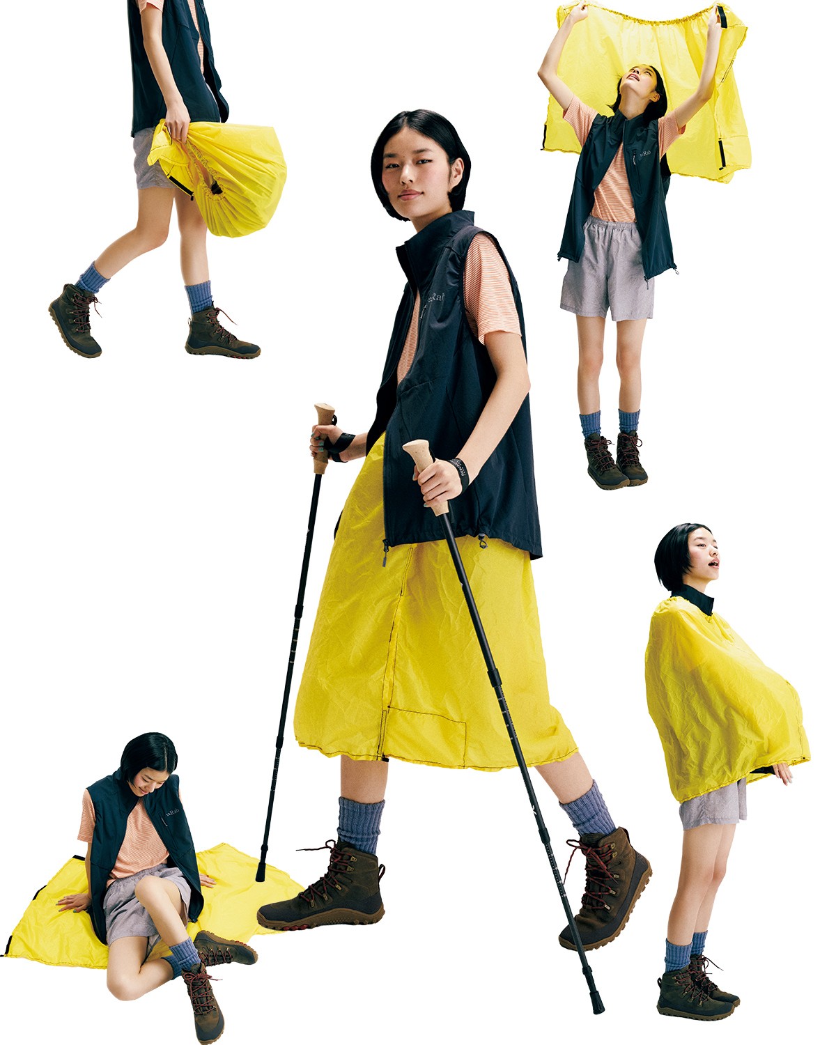 山登り、転ばぬ先のレインスカート!?