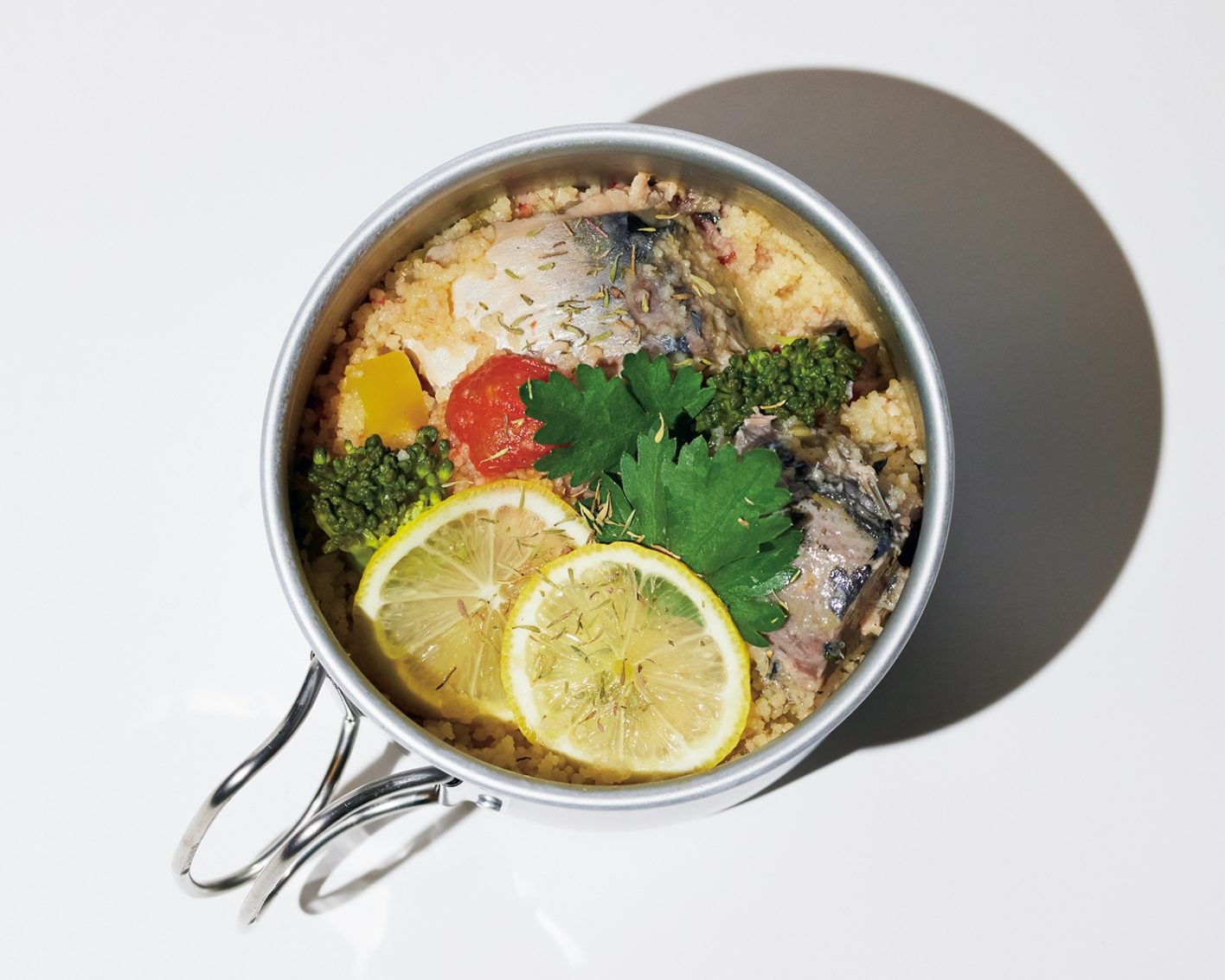 ［サバ缶とレモンのクスクス］
