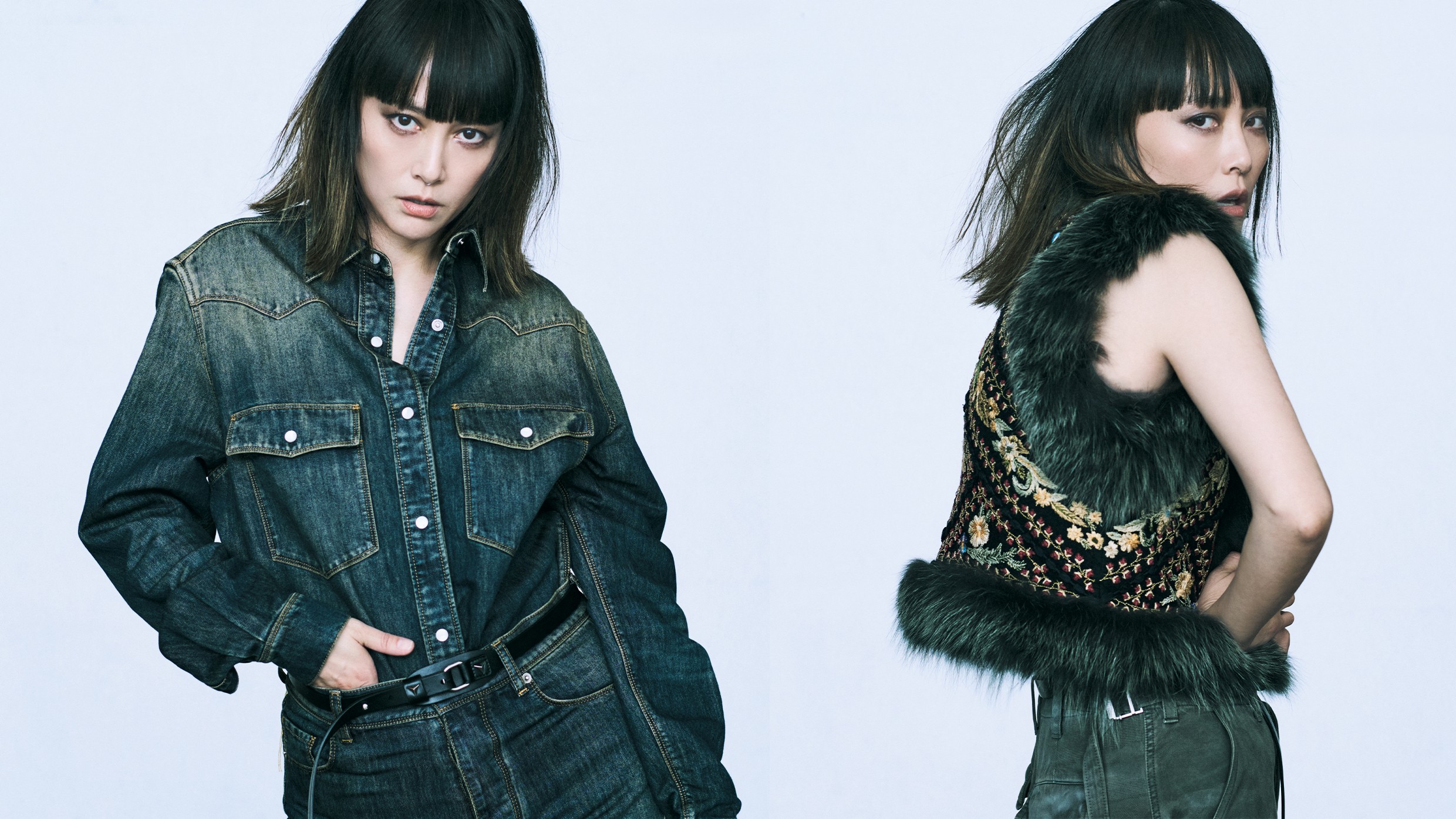 〈FENDI〉菊地凛子、アンビバレントな素顔