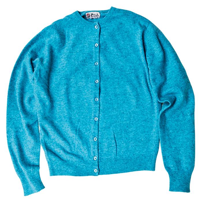 ミントアイスを彷彿させる爽やかなブルー。上質なモヘアが手頃で驚き。カーディガン …