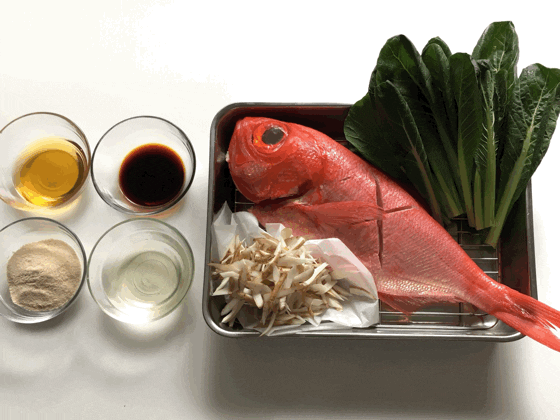 金目鯛の煮付け 材料