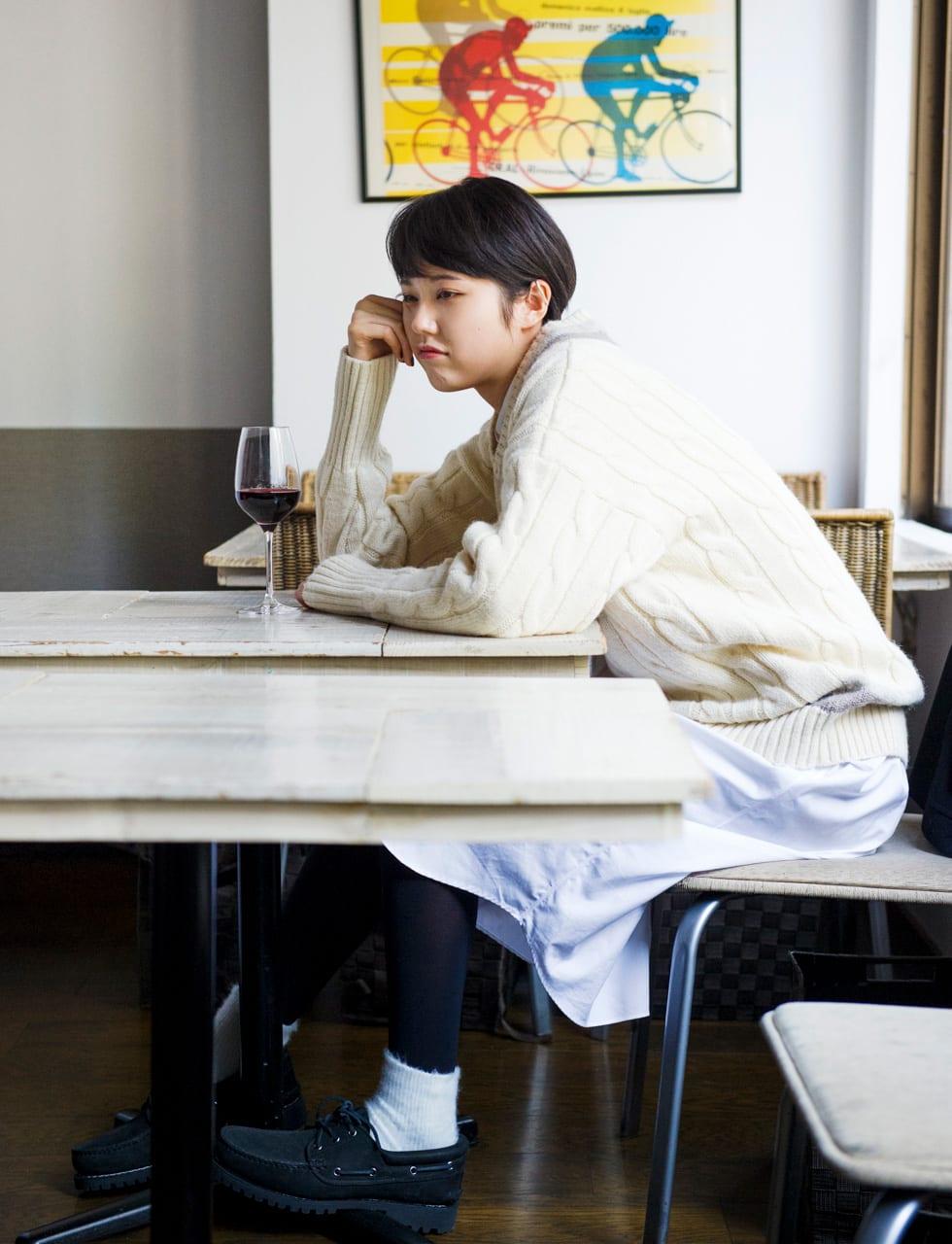 GINZA女子の1ヶ月着まわし:12/9「人生急降下。からの先輩の助言に感謝です」