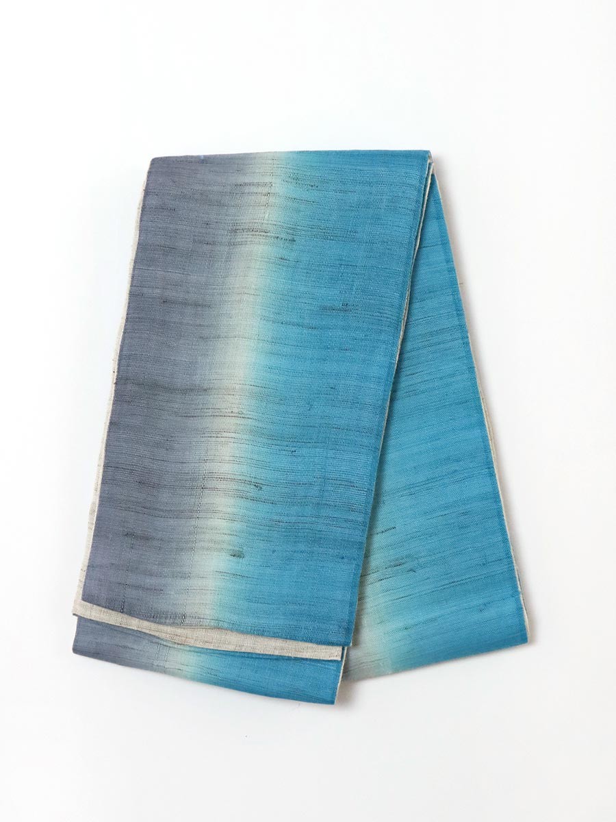 リバーシブルの麻の半幅帯 - Slide:2