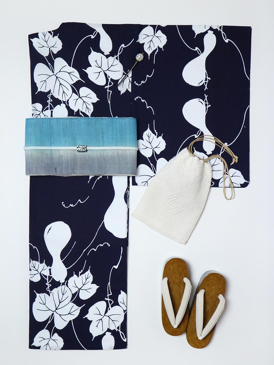 ひょうたん柄のゆかた - Slide:1