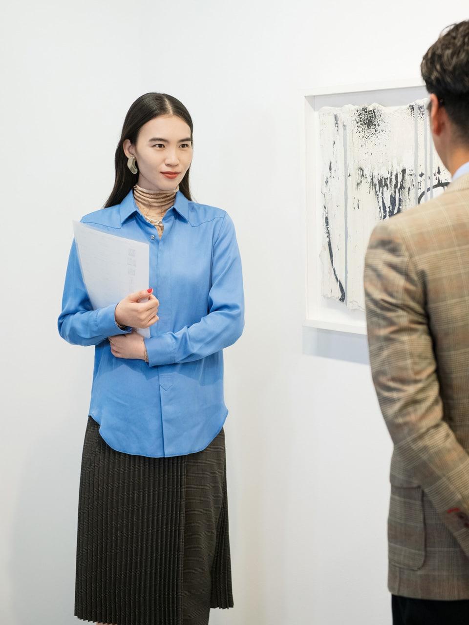 社長がギャラリーに