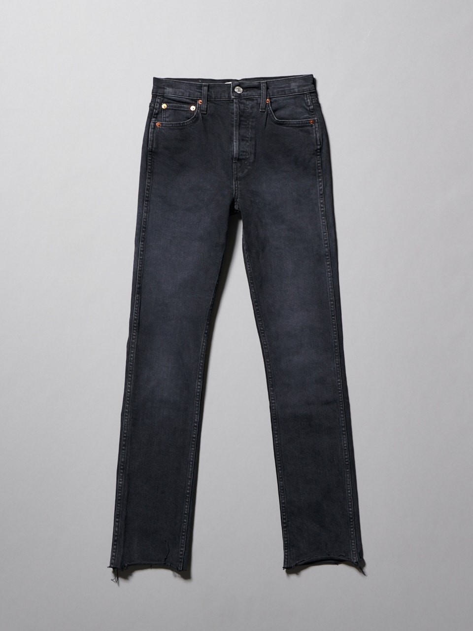 黒のスタンダード ファッション ジーンズ - Slide:4