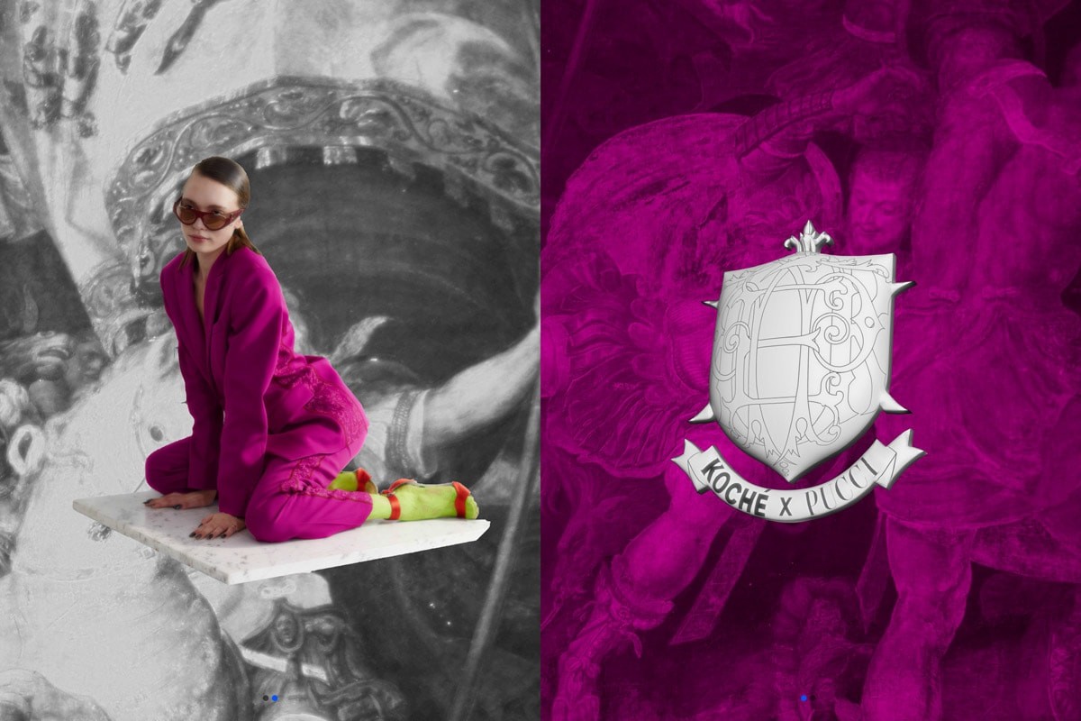 クリステル・コーシェをゲストに迎え、新たなアプローチで魅せるエミリオ・プッチの2020-21年秋冬コレクション - Slide:1