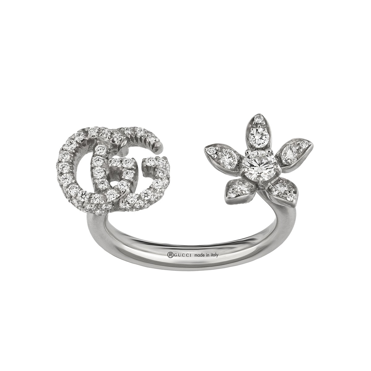 18Kホワイトゴールド&ダイヤモンドのマルチフィンガーリング - Slide:7