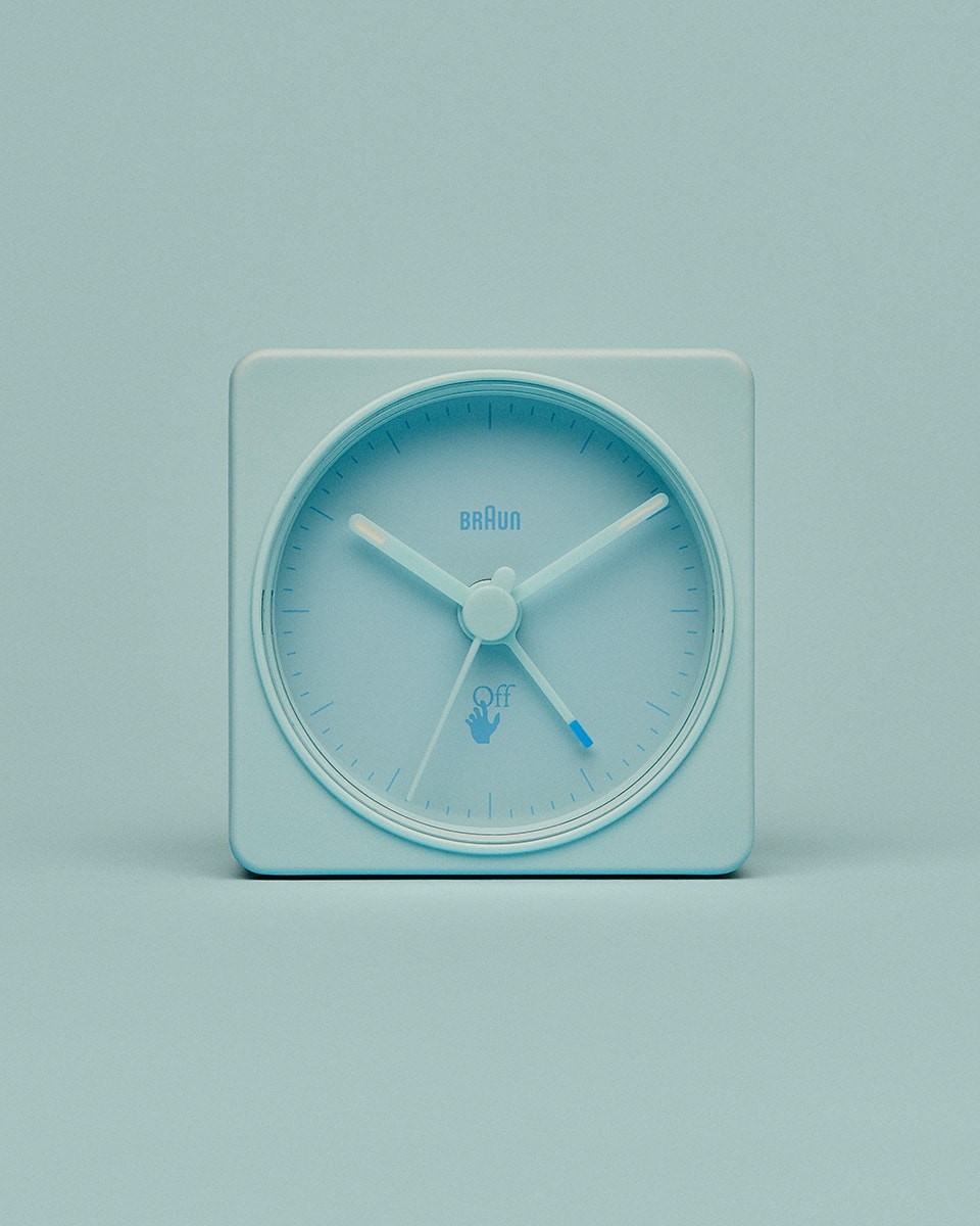 〈オフ-ホワイト™〉×〈ブラウン〉のアラームクロック - Slide:1