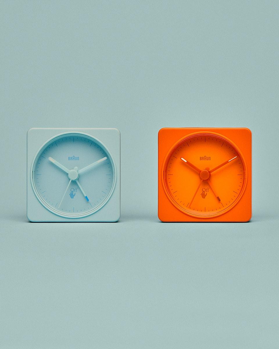 〈オフ-ホワイト™〉と家電ブランド〈ブラウン〉がコラボ。限定デザインのアラーム時計が登場