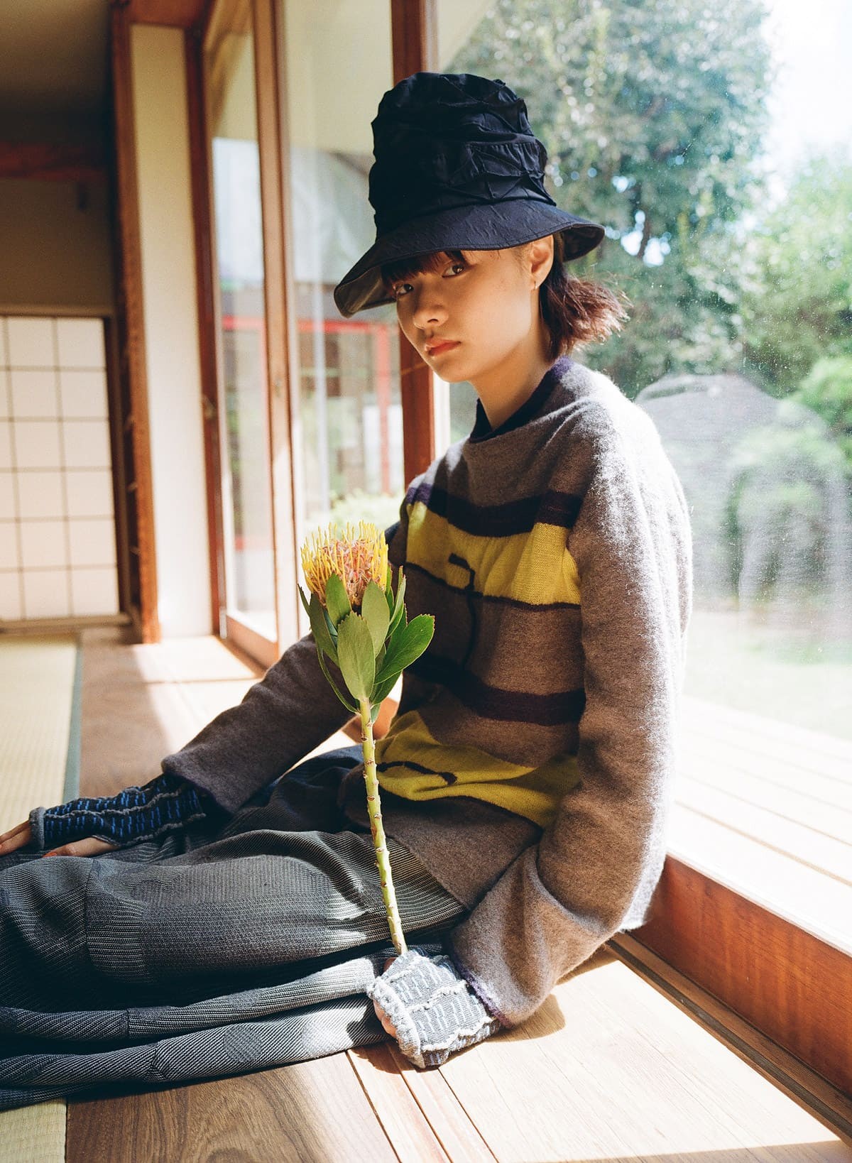 糸と柄が織りなす〈慈雨〉のリミックススタイル - Slide:3