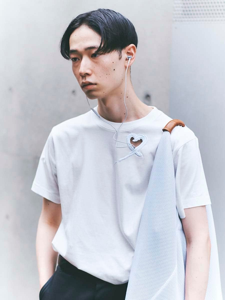 RYOTA モデル GINZA音楽スナップ 有線イヤホン 秋冬ファッション - Slide:2