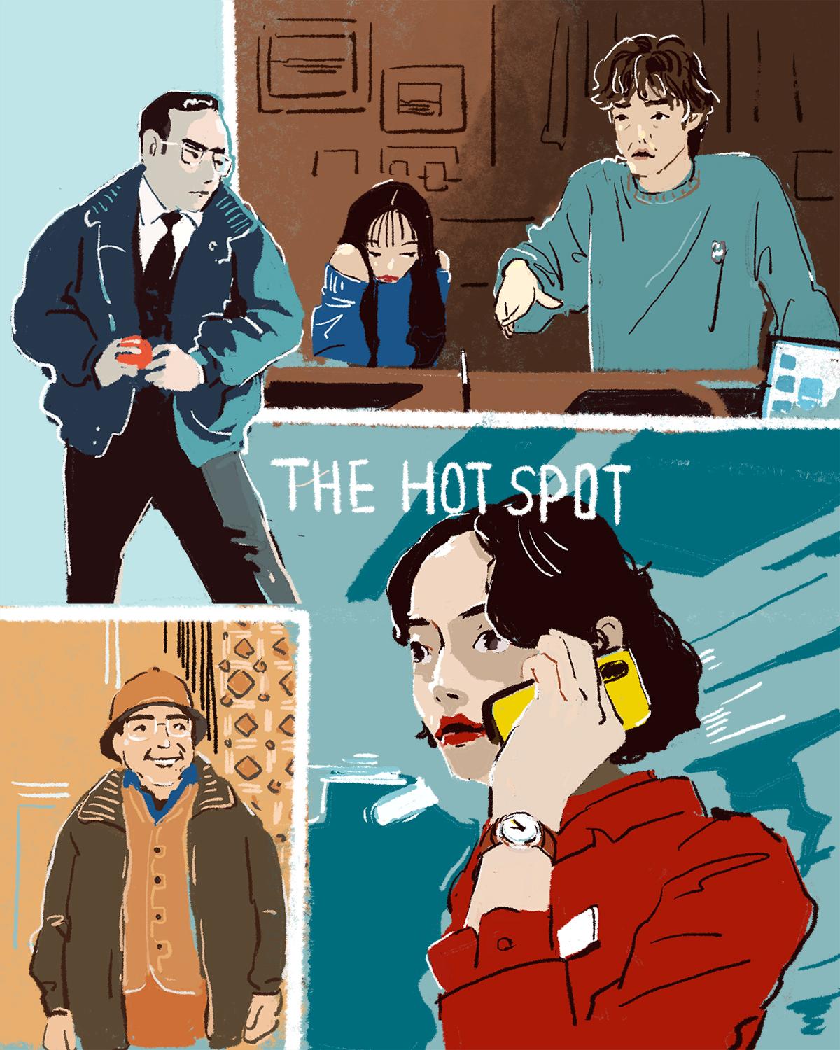 『ホットスポット』4話イメージイラスト/オカヤイヅミ(イラストでも全話振り返ります)